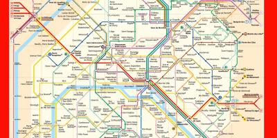Paris U-Bahn-Karte - Französisch U-Bahn-Karte (Île-de-France - Frankreich)