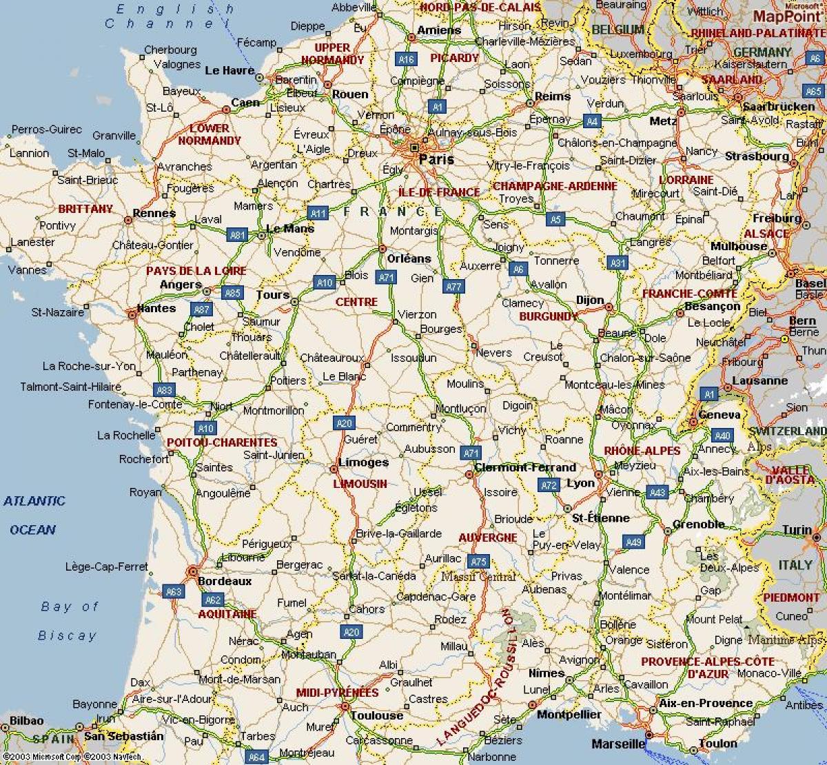 karte a4 A4 Landkarte von Frankreich   Karte a4 France (Île de France 