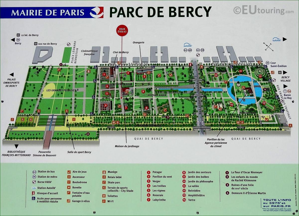 Karte von Paris bercy 