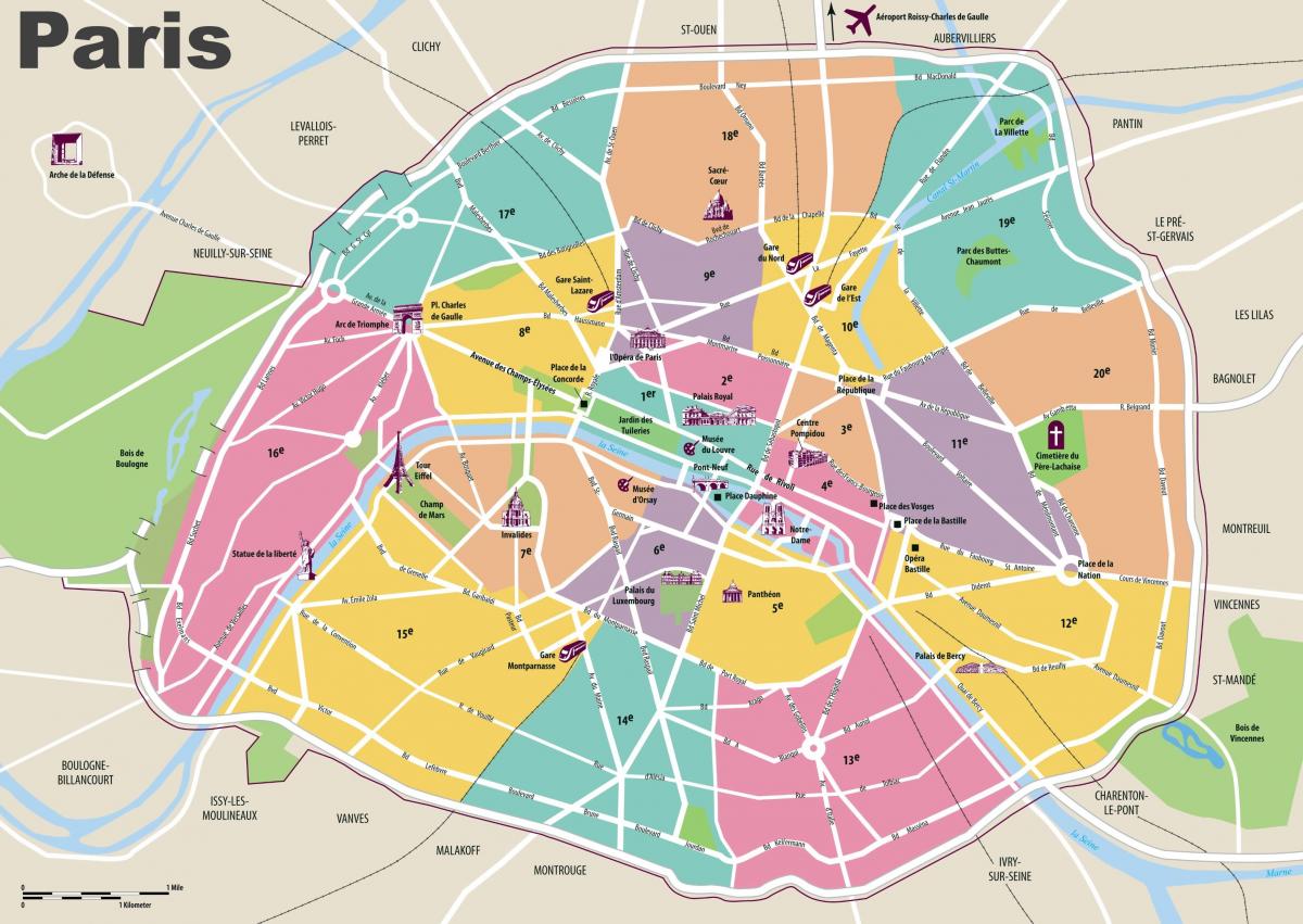 eine Karte von Paris
