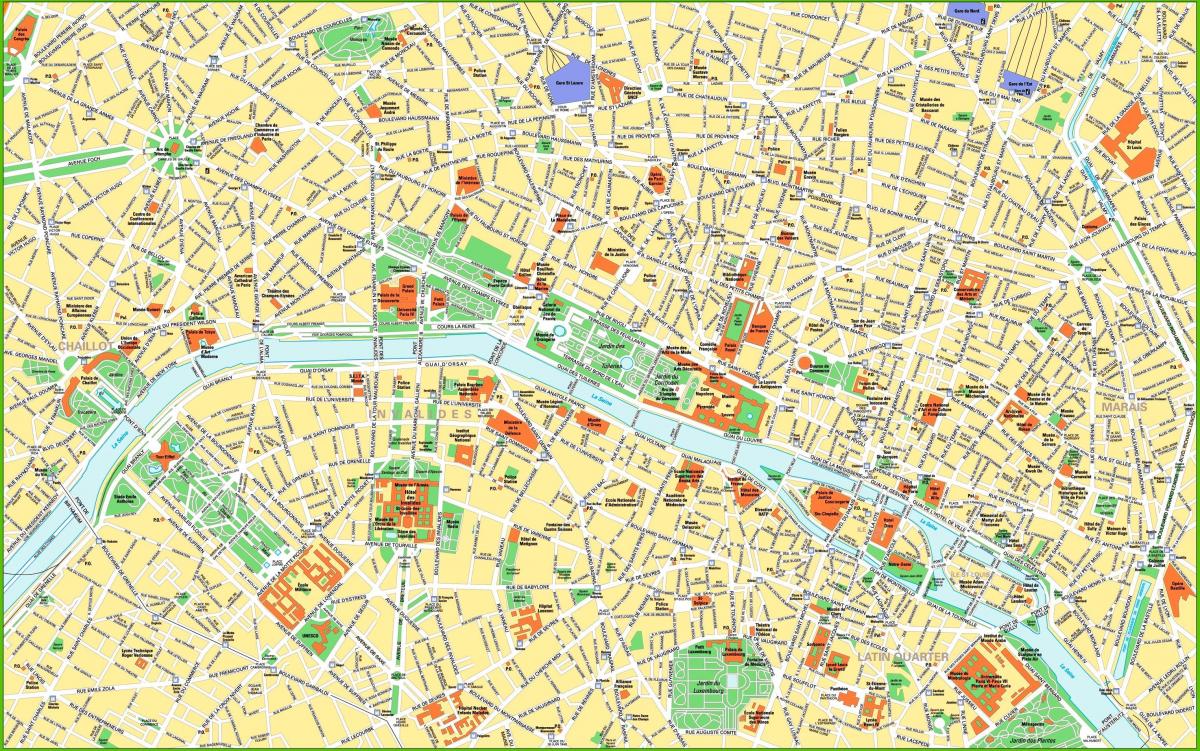detaillierte Karte von Paris