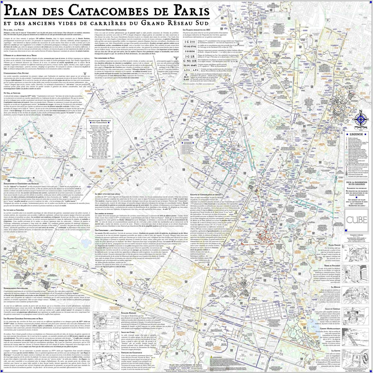 Karte der Katakomben von Paris