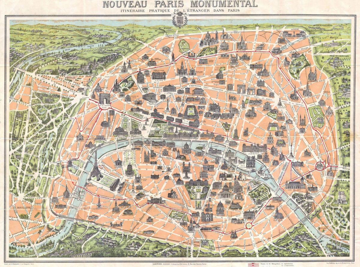 Paris map 1800