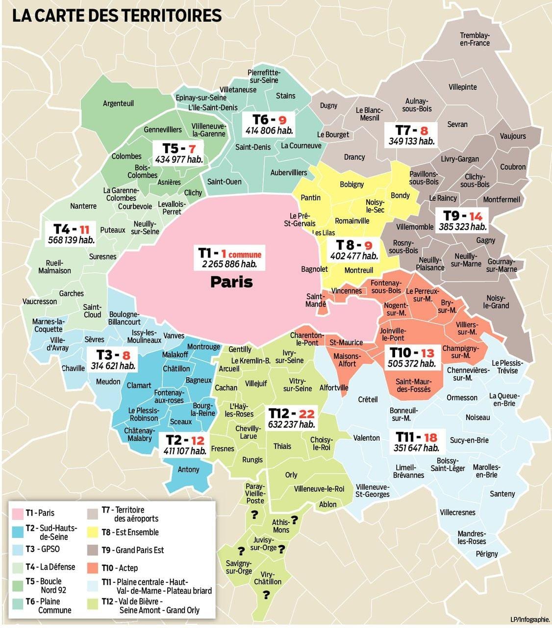 Karte von Paris Frankreich