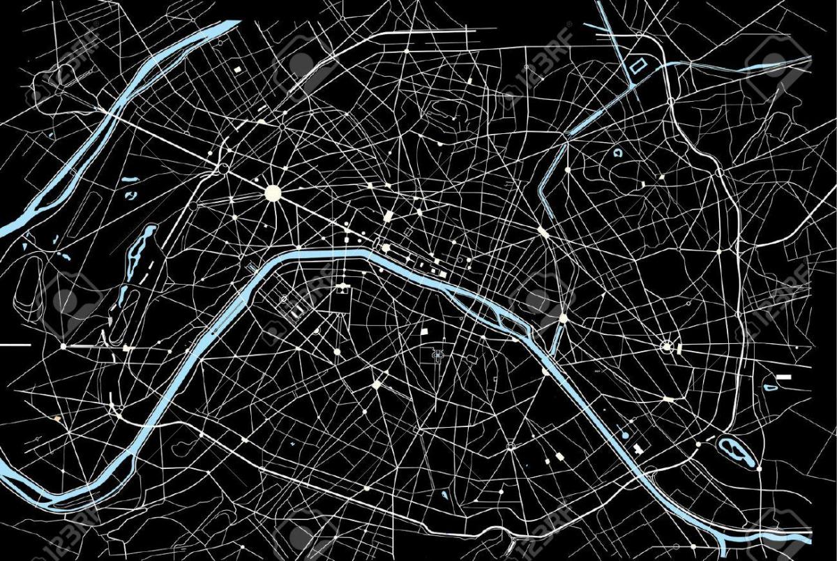 Paris-Vektor-Karte