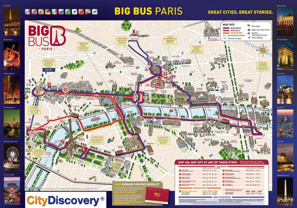 red bus Paris route anzeigen
