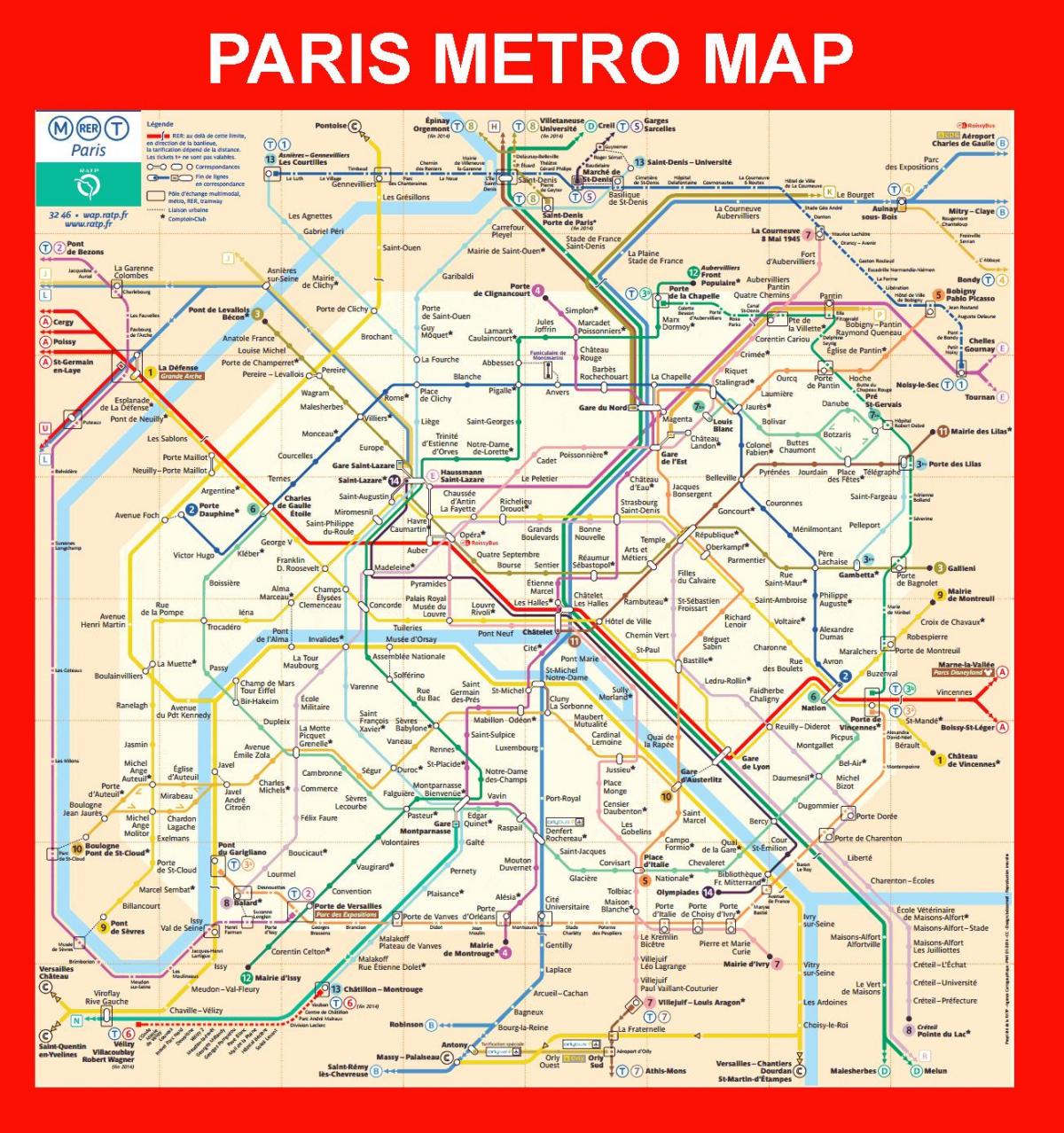 Paris-Zug der Linie anzeigen