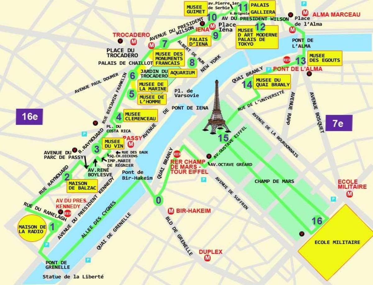 Karte von trocadero Paris