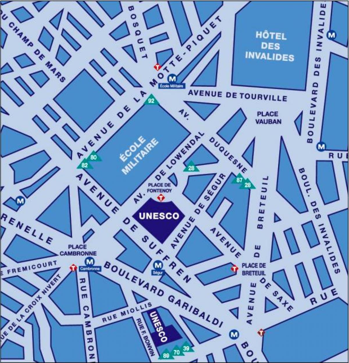 Karte von unesco Paris