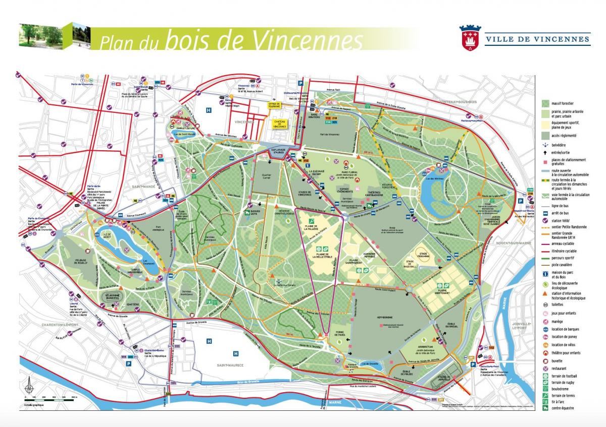 Karte von vincennes Paris