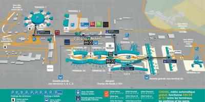 Paris charles de gaulle airport Landkarte
