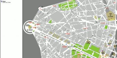 Karte des 8. arrondissement von Paris