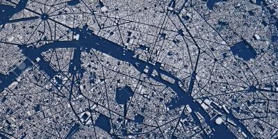 Karte von Luftbild von Paris