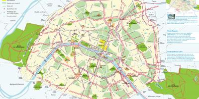 Paris bike-Routen Karte