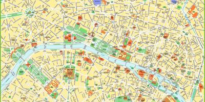 Karte von Paris Sehenswürdigkeiten der Stadt