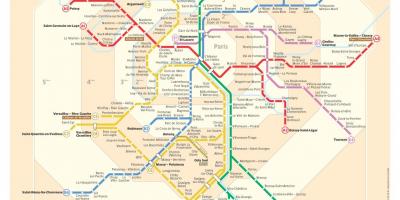 Der Rer-und U-Bahn-Karte