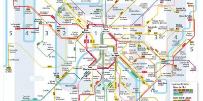 Karte von Paris Nacht-bus