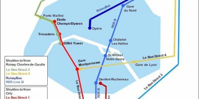 Karte von Paris nord Bahnhof