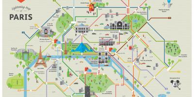 Orte zu besuchen in Paris Karte