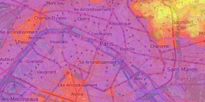 Karte von physischen Paris