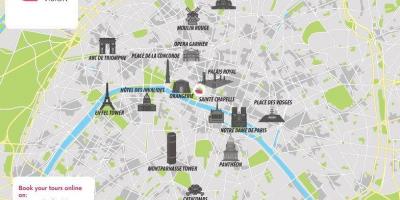 Karte der Stadt von Paris Frankreich